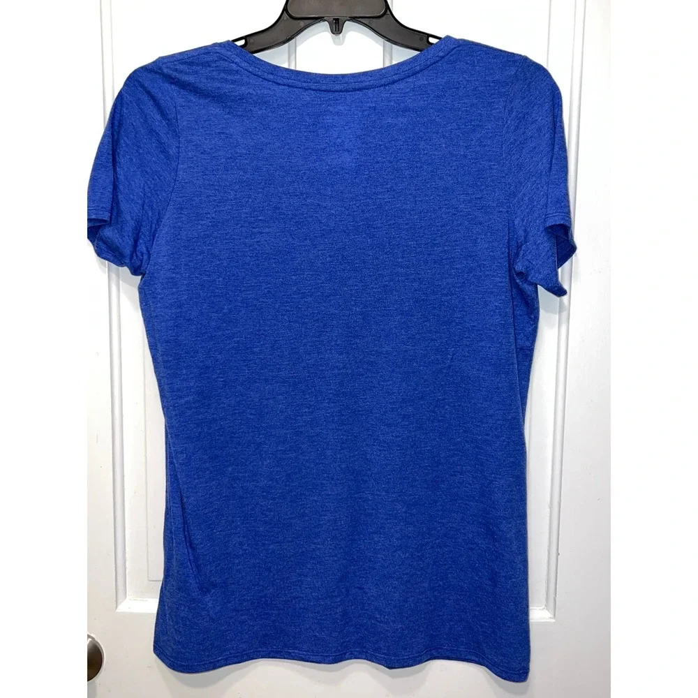 NWT Nike Chicago Cubs Century of Cubs Wrigley Field V-Neck T-Shirt Blue XL Women